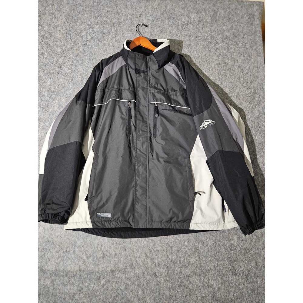 Free Country FCXtreme Ski Jacket Mens 3XLT Black Colorblock Fleece Lined Hooded